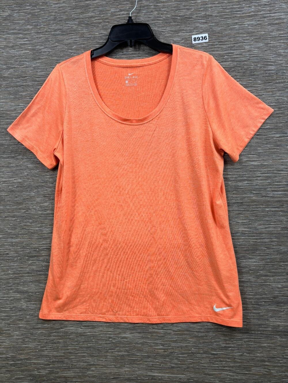 Nike Dri-Fit T-Shirt Womems Size XL Heather Orange Short Sleeve Logo